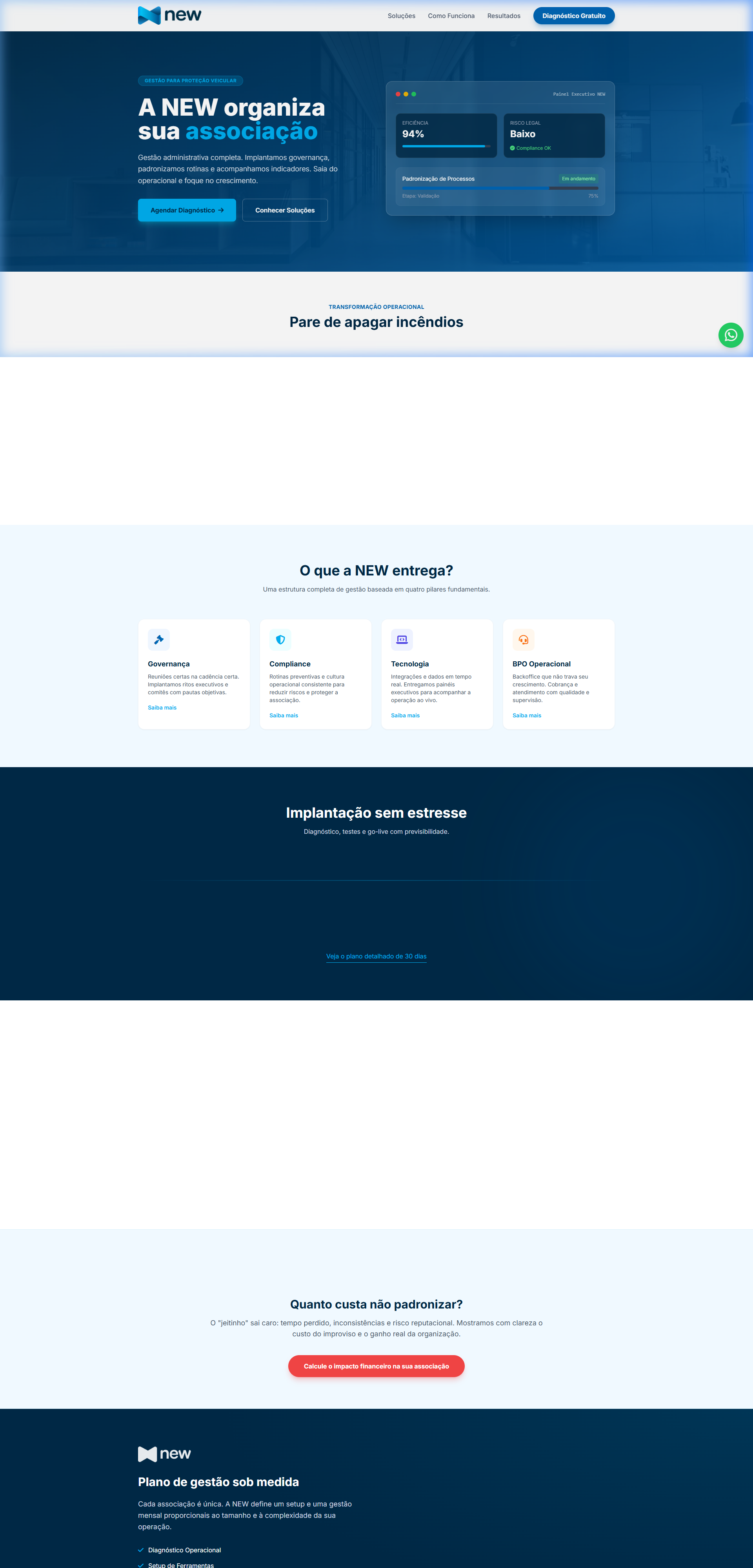 Projeto Gestão New - Criação de Landing Page e Site Institucional por Climber Publicidade